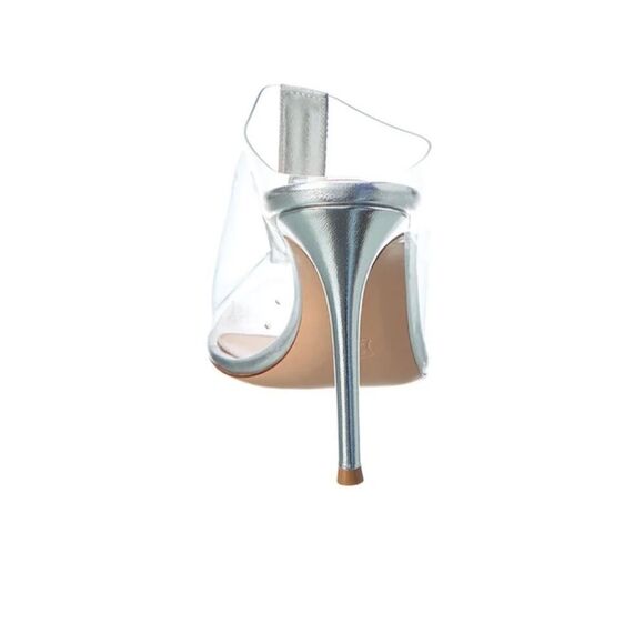 NWT Gianvito Rossi Sigma Crystal embellished PVC mules Stiletto Heels $1095 - Picture 10 of 11